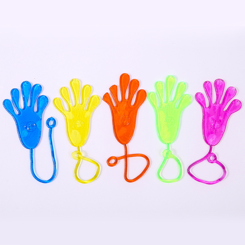 Nostalgic elastic retractable sticky Palm climbing wall vent children Boy small toy creative trick small sticky hand