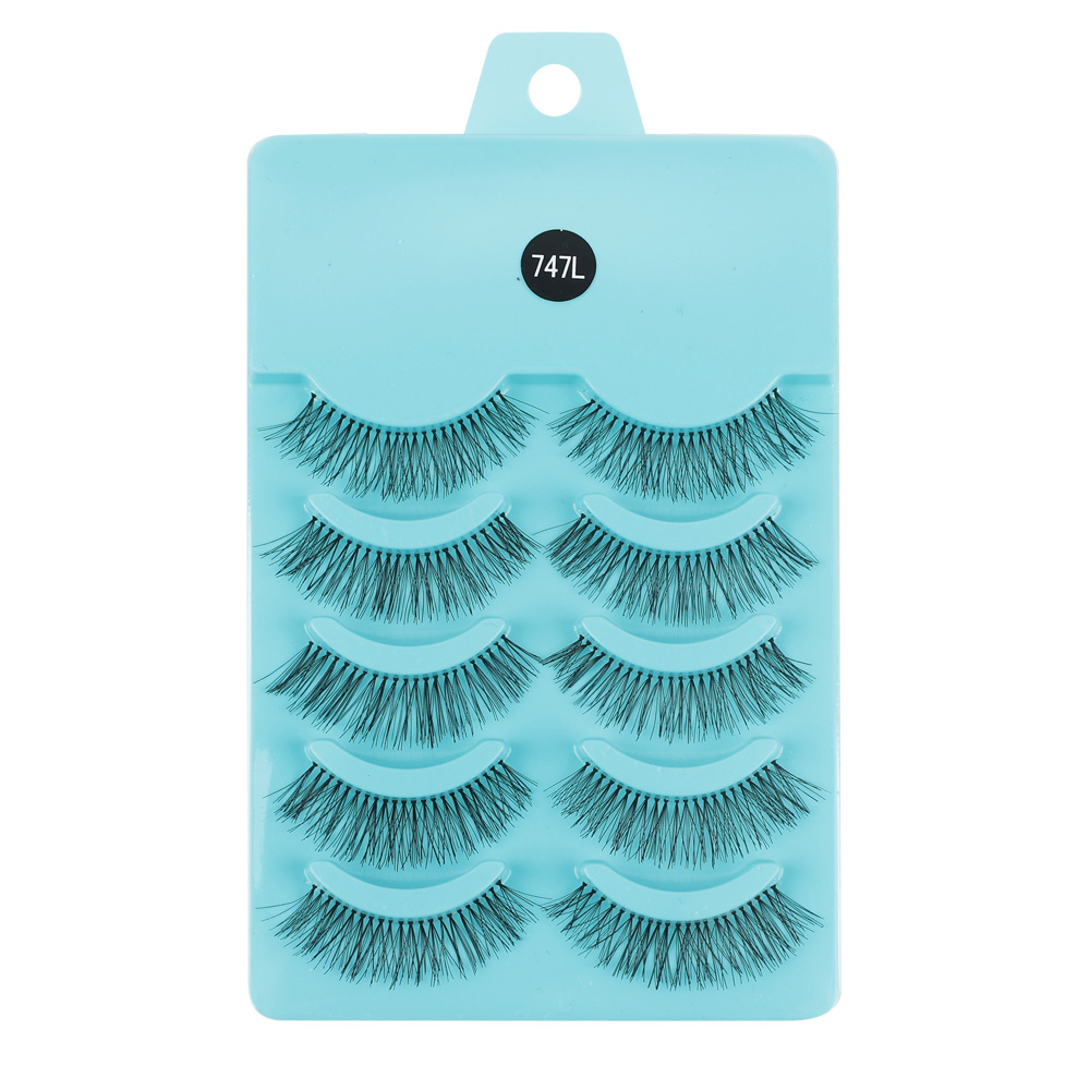 5Pairs 3D Bushy False Eyelashes Soft Fiber Fluffy Fake Lashes Natural Eyelash Extension Makeup Tools