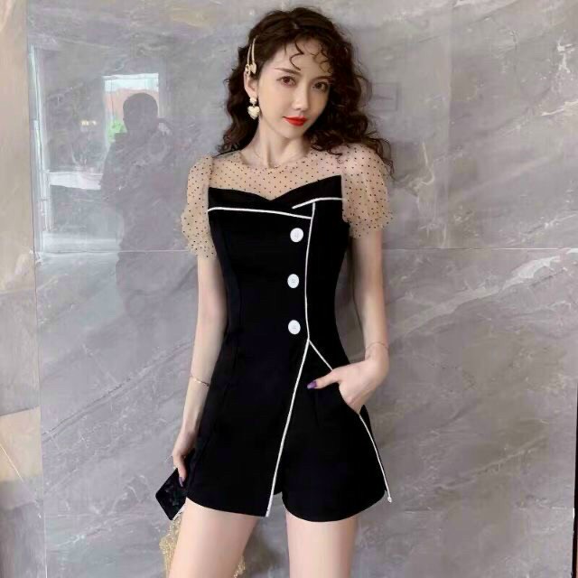 Set bộ nữ phối lưới chấm bi siêu đẹp