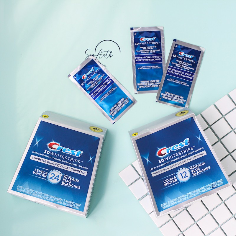 Miếng dán trắng răng Crest 3D Whitestrips