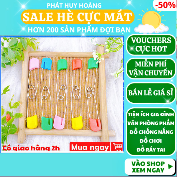 Combo 10 kim băng an toàn giá rẻ loại lớn ✓kim băng loại lớn ✓kim băng cho bé ✓ kim cài quần áo ✓ giá rẻ ✓ kim cúc ✓ kim băng cài quần áo ✓ kim băng cài đò ✓ Phát Huy Hoàng