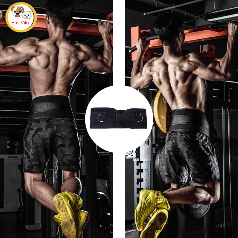 Professional Weightlifting Belt With Chain Gym Workout Pull Ups Belt For Weight Lifting Squat Training Fitness