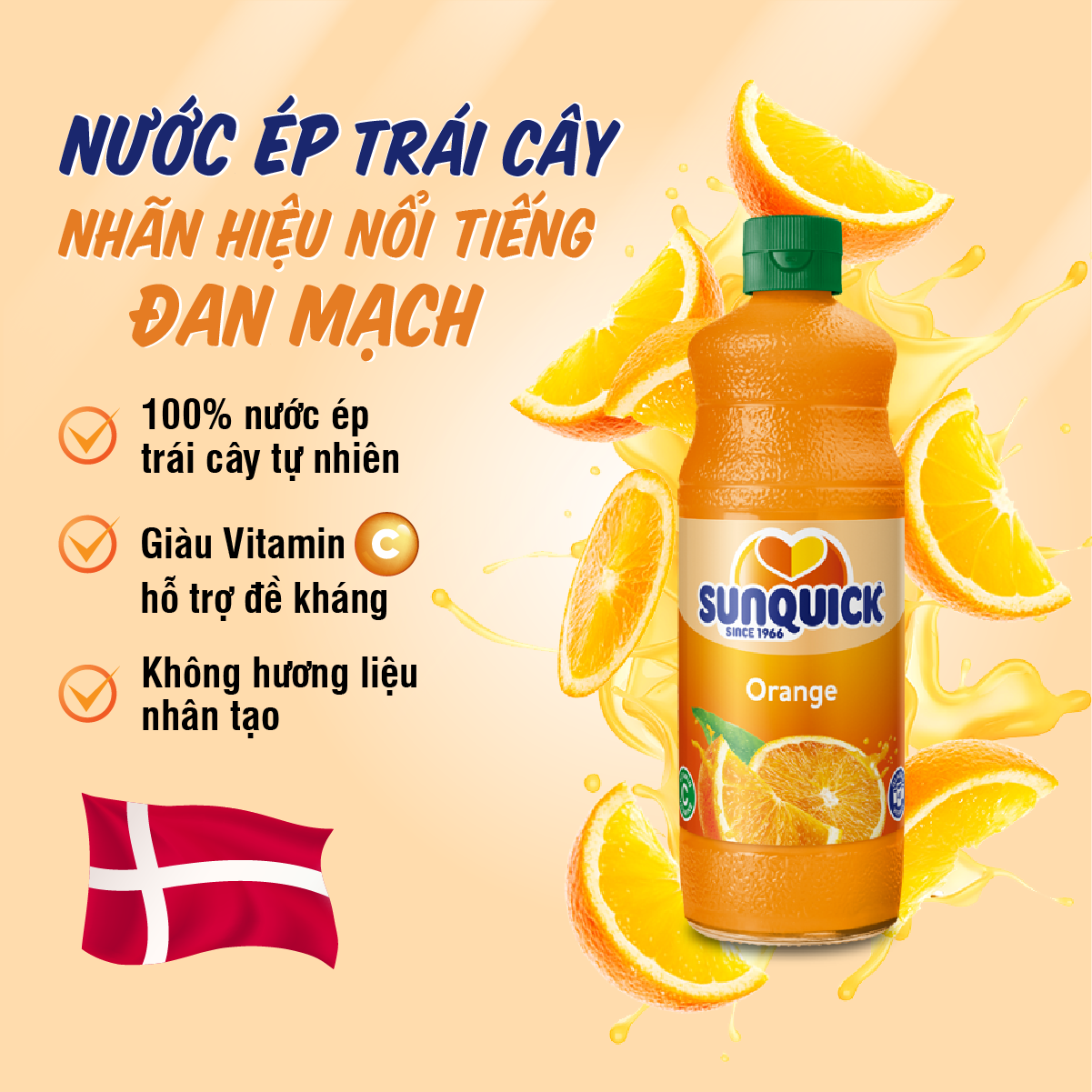 Nước ép cam sunquick orange juice 840ml đẹp da tốt cho sức khỏe - ảnh sản phẩm 2