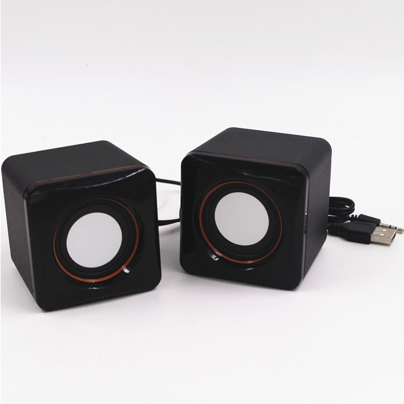 KUDIXIONG Cube computer small speaker desktop notebook desktop multimedia portable mini home wired audio