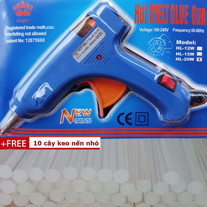 Súng Bắn Keo Nến Silicon Nhỏ 20W (có công tắc)