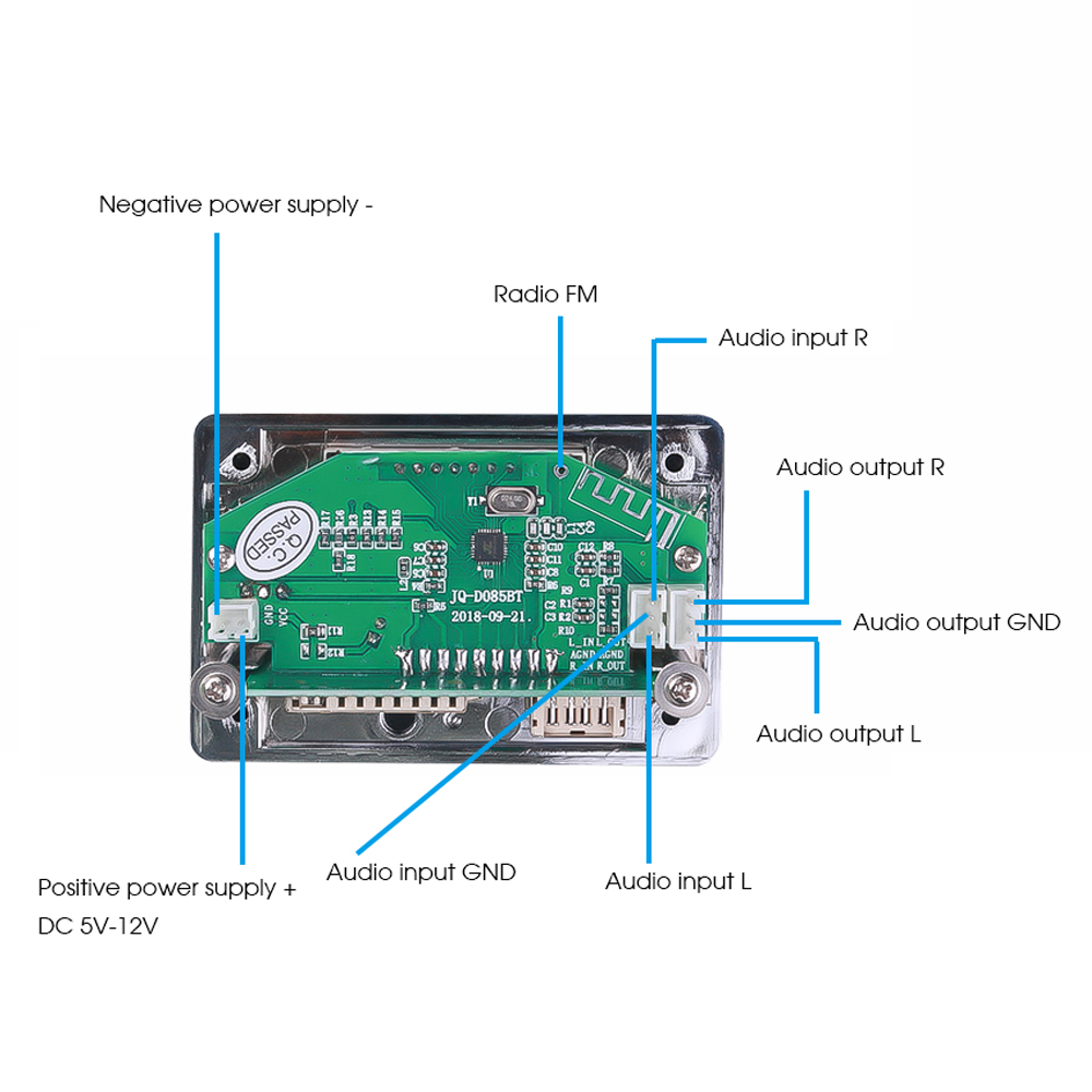 Bluetooth 5.0 MP3 Player Decoder Decoding Board Module 5 v 12v Car USB TF FM AUX Radio LED With Remote Control