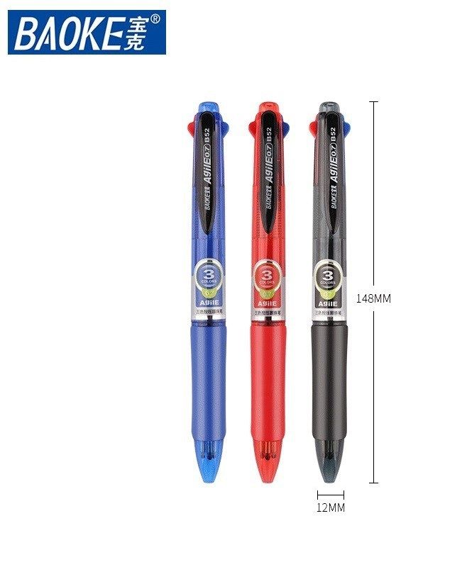 Bút bi 3 ngòi BAOKE B52 0.7mm