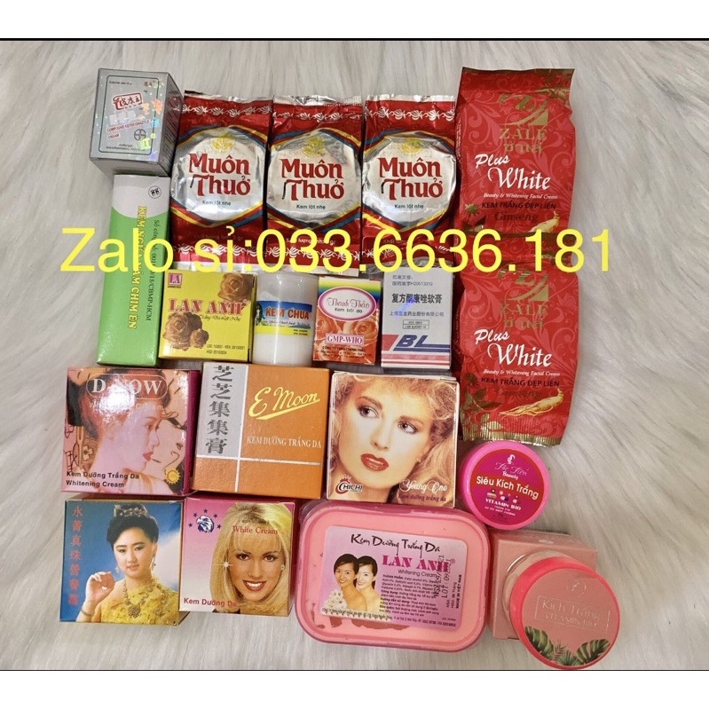Combo kem trắng da  theo công thức trắng nhanh 01