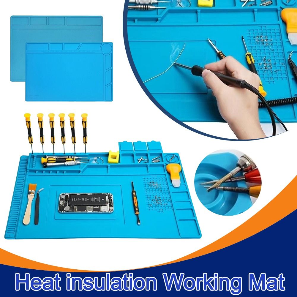 Practical Silicone Soldering Station Mat Heat Resistant Corrosion ...
