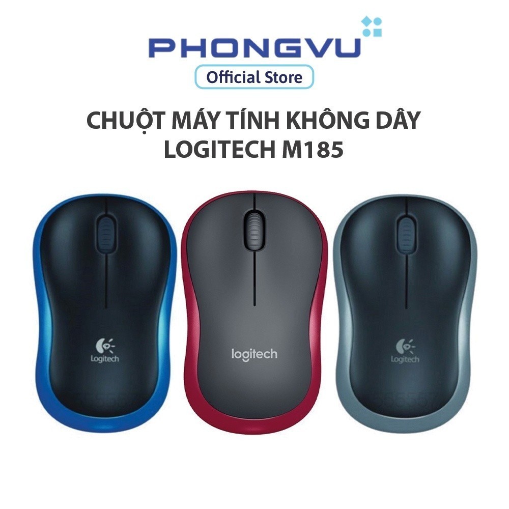 Chuột máy tính không dây Logitech M185 - Bảo hành 36 tháng