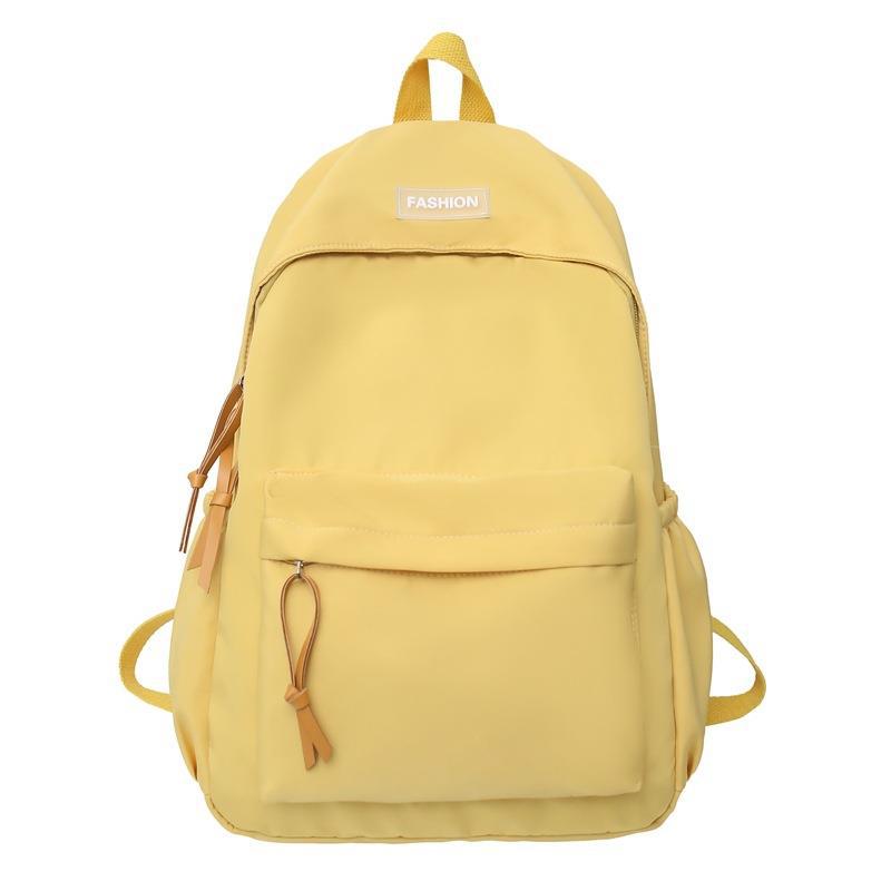 HOBIBEAR Korean style simple student schoolbag solid color fashion backpack Large capacity high school bag Junior high school students' schoolbags girls backpack traveling backpack