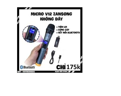 [HCM]MIC KARAOKE KHÔNG DÂY V-12 ( có lcd )