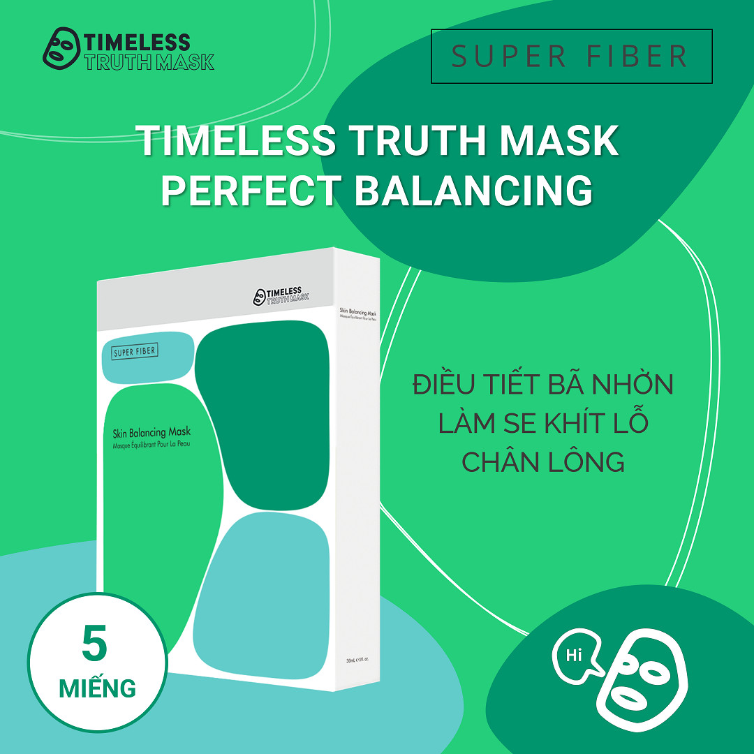 Hộp 5 Mặt nạ Lụa Peptide se khít lỗ chân lông Timeless Truth Mask (Hộp 5 tấm x 30ml)