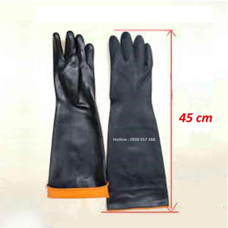 Latex gloves multi-purpose anti-acid, chemical, oil resistant, waterproof workwear long 45cm