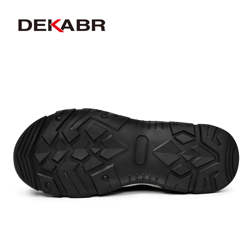 DEKABR 2024 New Casual Sandals Shoes For Men Summer Breathable Mesh With Genuine Hide Non-Slip Beach Sandals Men. 