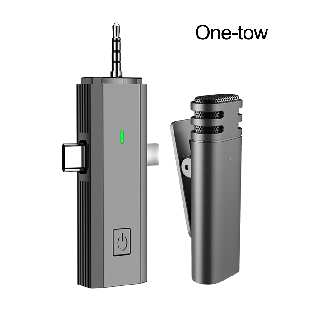 Professional Lapel Dual Microphone DSP Noise Reduction Wireless Lavalier Condenser Recording Microphone Live Streaming Android iOS