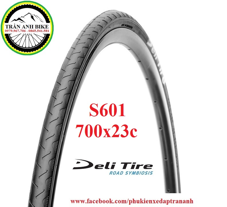 Vỏ lốp xe đạp dành cho vành 700 x 23c/25c/28c/35c/38c xe đạp thể thao Deli Tire