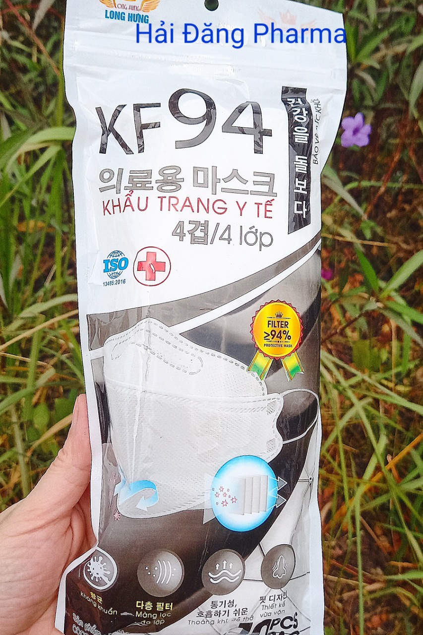 Khẩu trang y tế đẹp 4D KT94 Long hưng (túi 10 cái)