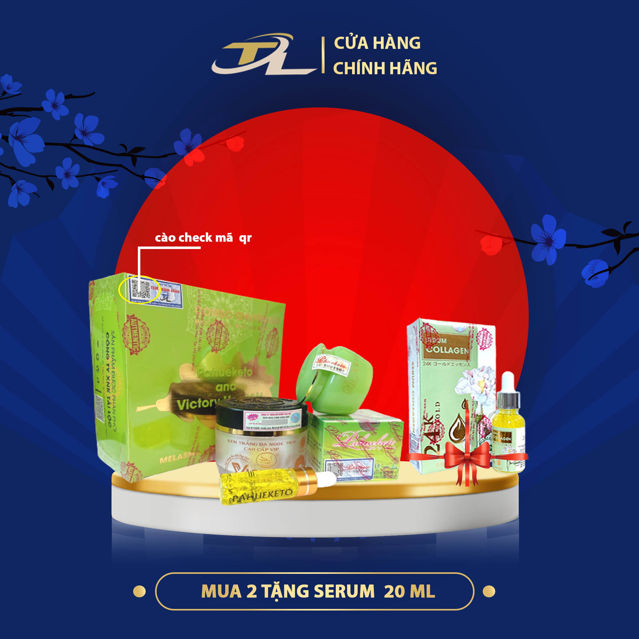 COMBO CHUYÊN SÂU Pahueketo And Victory Hoa Việt - Trắng Da, Nám, Tàn Nhang, Đồi Mồi, Chống Lão Hóa Da