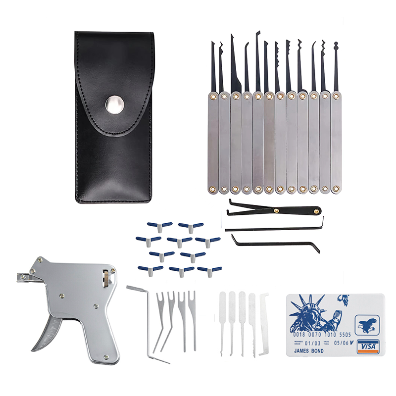 37PCS Stainless Steel Training Unlock Tool Skill Set Portable Card Tool Unlocking Lock Picks Set Key Lock Repair Tools Set