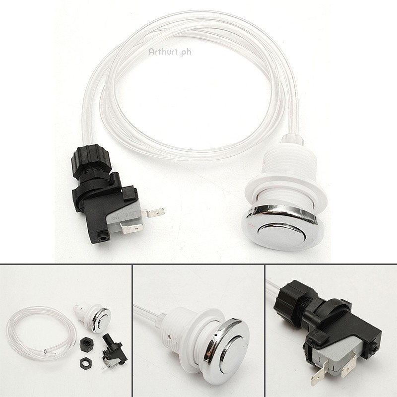 【Exclusive】 16A On Off Push Air Button Switch Whirlpool Jet Tool Set Bath Spa Tubing Kit. 