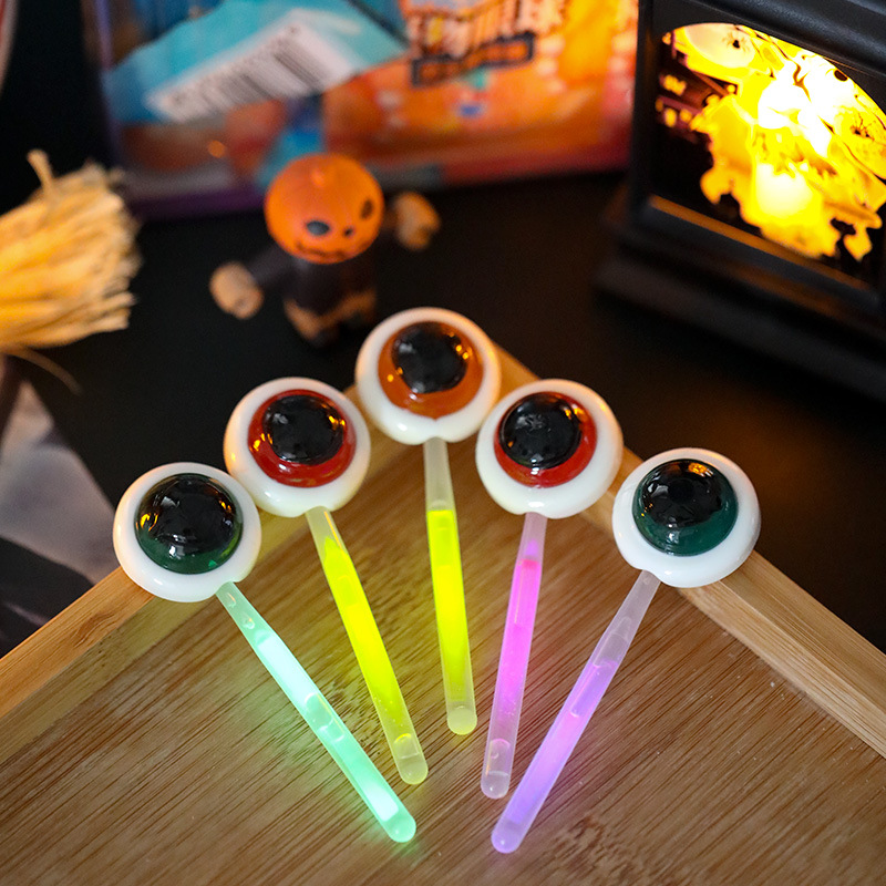 Kẹo mút con mắt phát sáng halloween