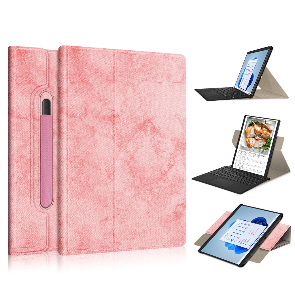 Nóng bán●ốp máy tính bảng da có đế xoay cho microsoft surface pro 8 2021 13 "