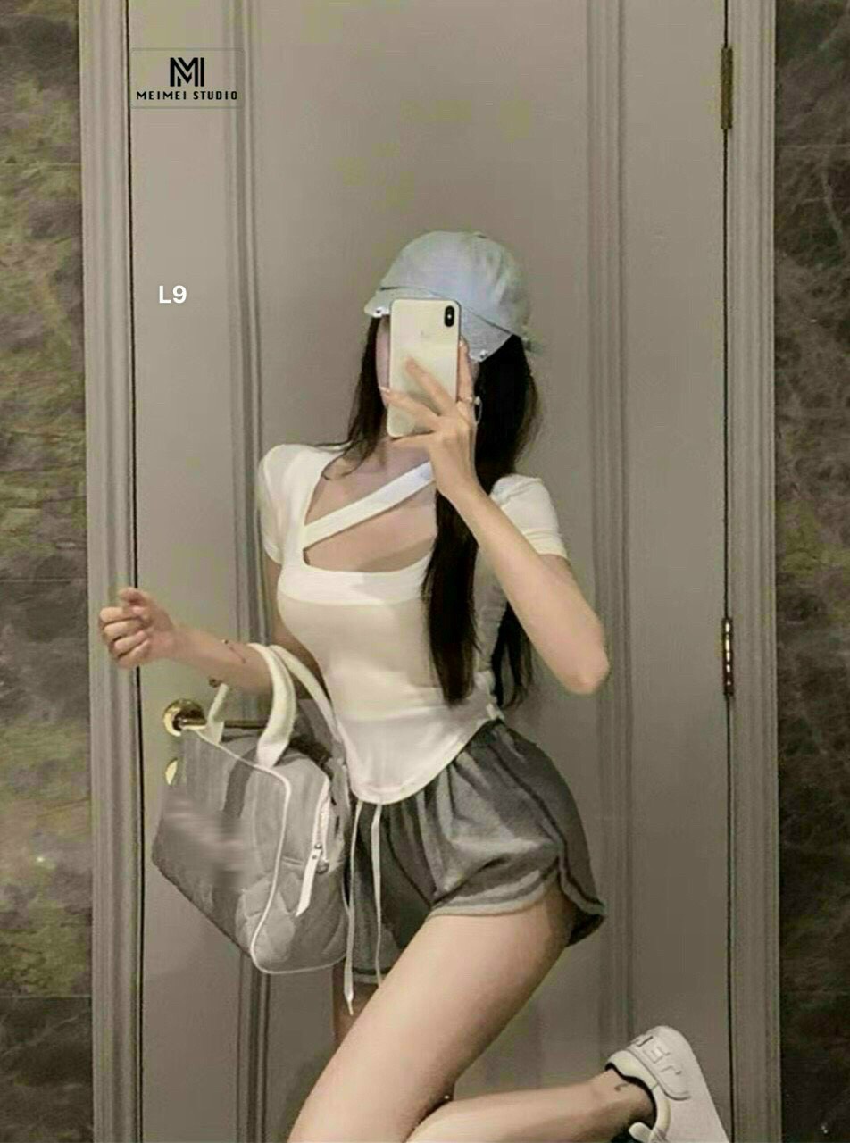 Áo kiểu nữ chéo cổ vạt bầu siêu hot.