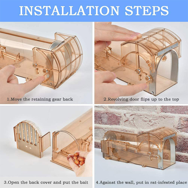 Nfa Pedal loại an toàn, thân thiện với môi trường, không độc hại bắt sống nhựa mousetrap (mô hình lồng dài)