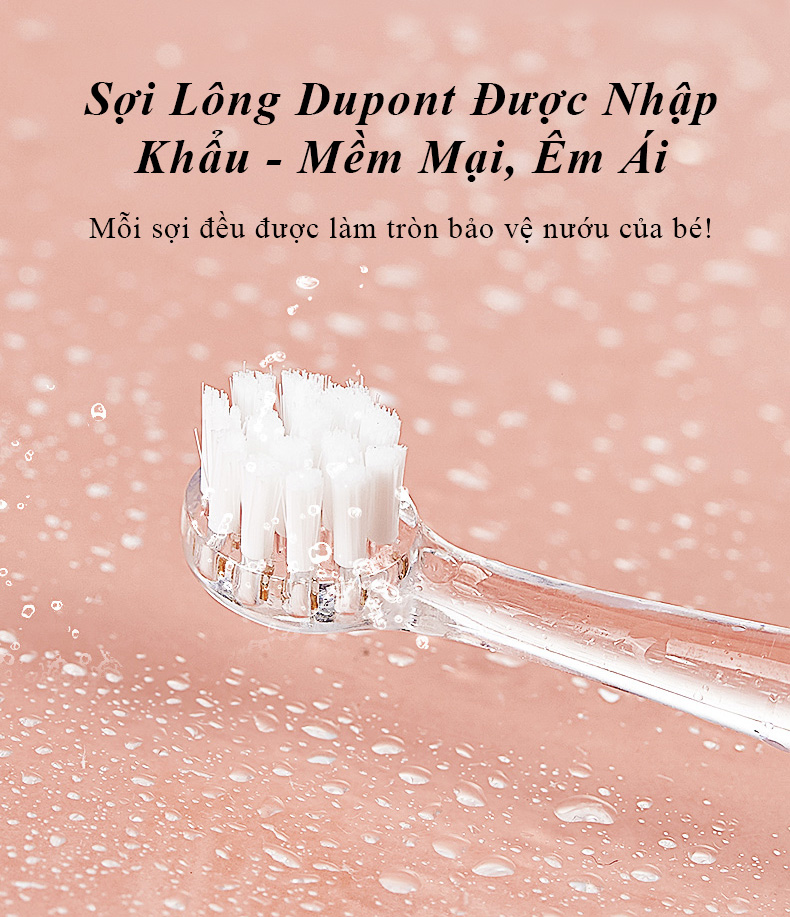 Bàn Chải Điện Đánh Răng Rung Siêu Âm Cho Bé - KUB