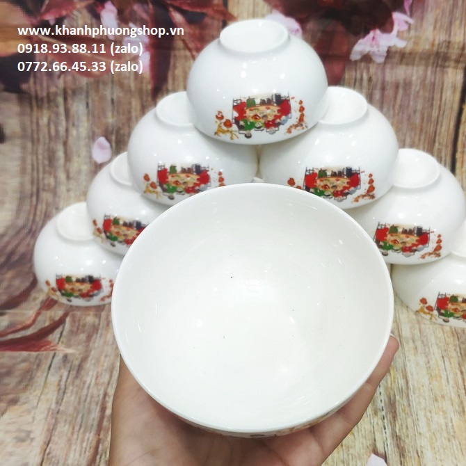 [HCM]bộ 04 tô sứ - bộ tô sứ trắng