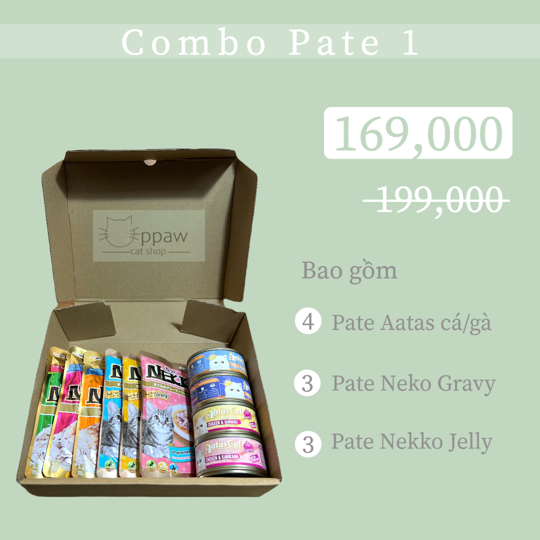 Combo Pate Cho Mèo Mix Vị - Combo Thức Ăn Ướt Cho Mèo