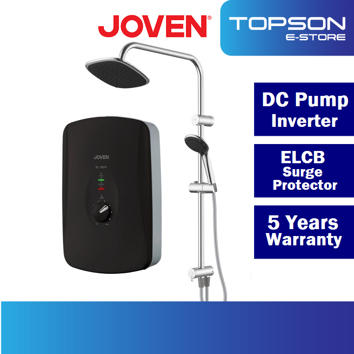 Joven Sl30ip(rs) Instant Water Heater With Dc Pump And Rain Shower 