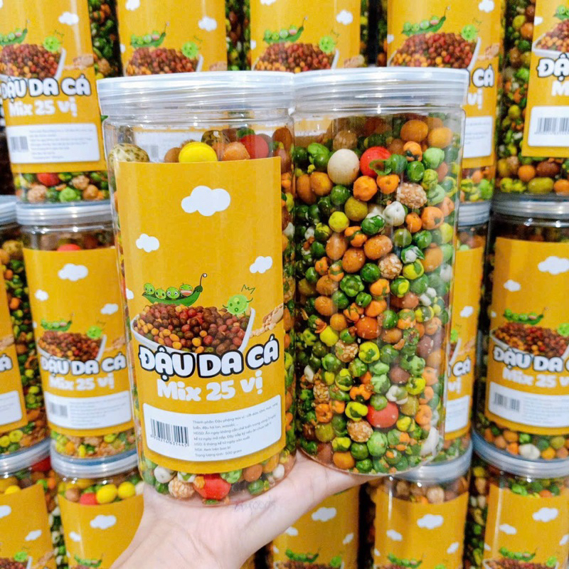 Đậu phộng da cá mix 25 vị 500gr