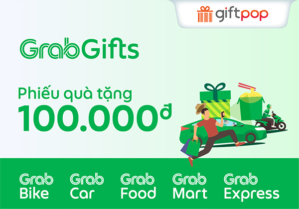 Evoucher - phiếu quà tặng grabgifts 100k