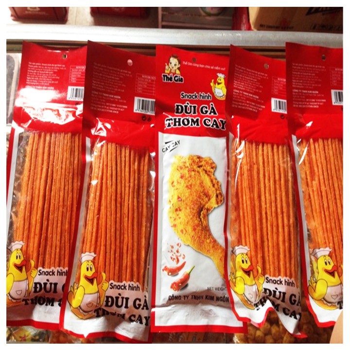Snack hình đùi gà thơm cay