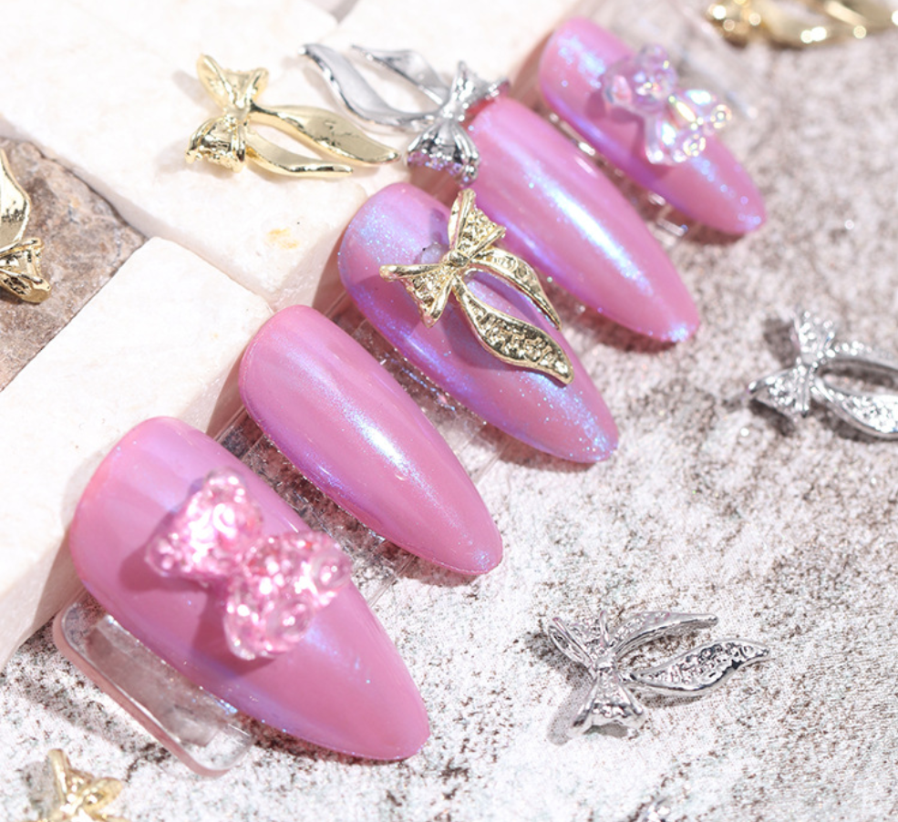 Combo 5 Charm Nơ Đính Móng CN-01 02