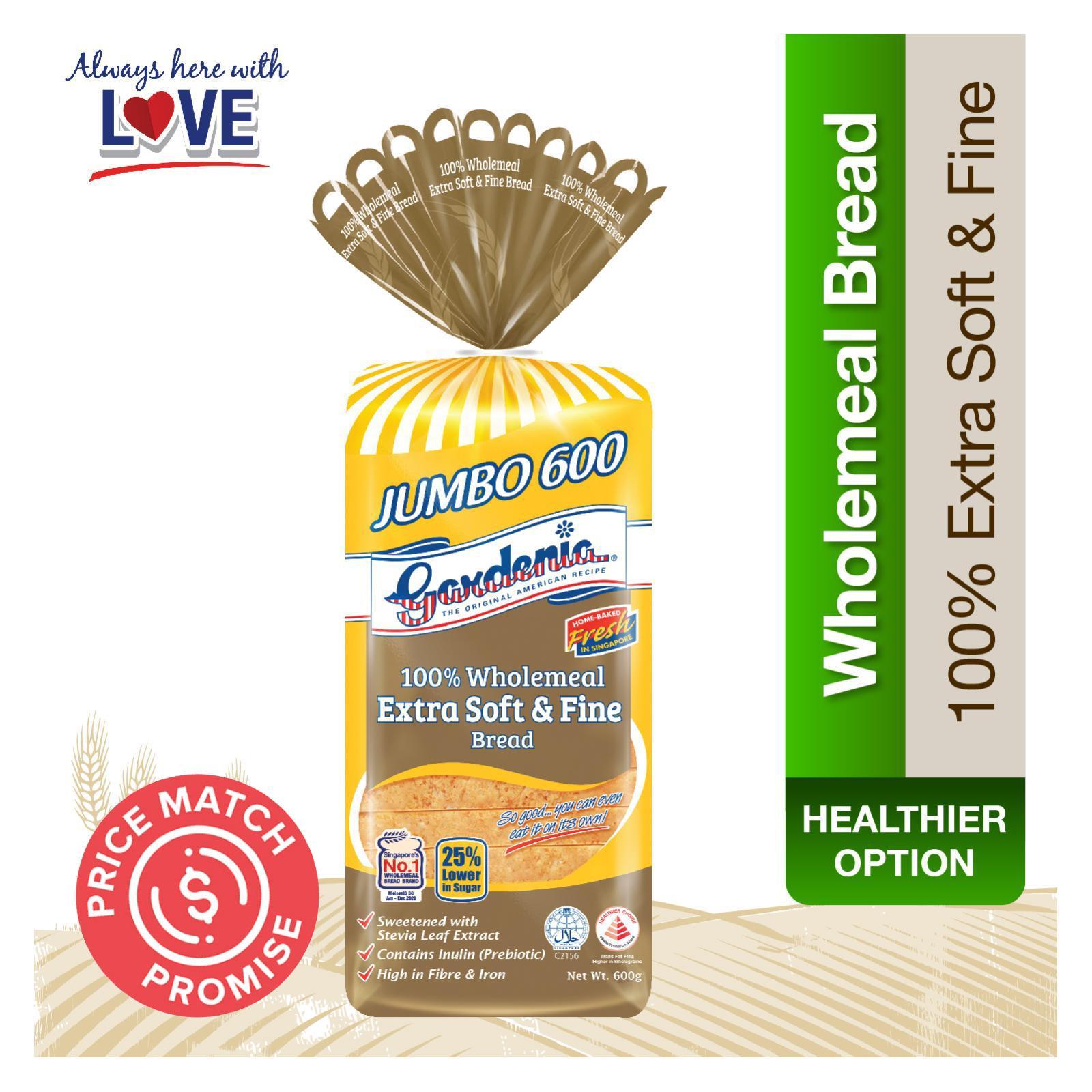 Gardenia Jumbo 600 100 Wholemeal Extra Soft & Fine Bread Lazada