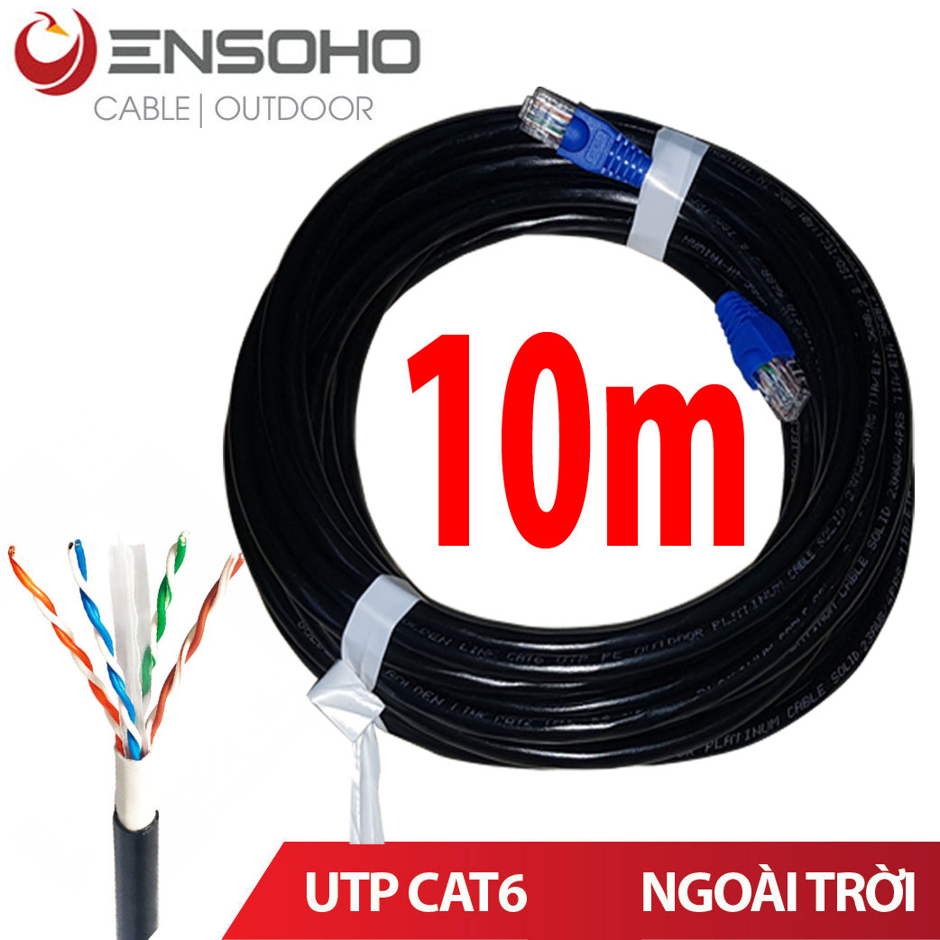 [HCM] 10m đến 50m cáp mạng ngoài trời ENSOHO chuẩn UTP Cat6 lõi CCA