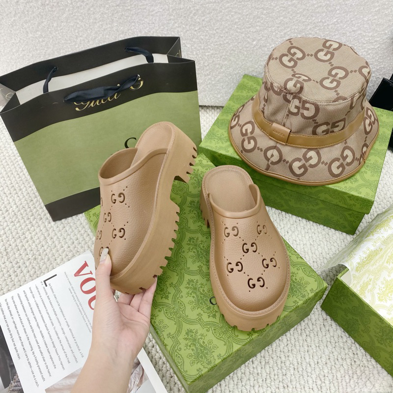 Dép sục cross GG độn đế 7cm hàng super full box( phom to lùi 1sz)