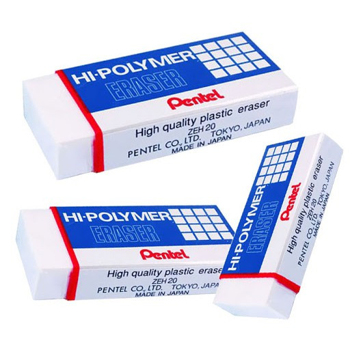 Tẩy Chì Màu Trắng Pentel ZEH05 (Viên Nhỡ)