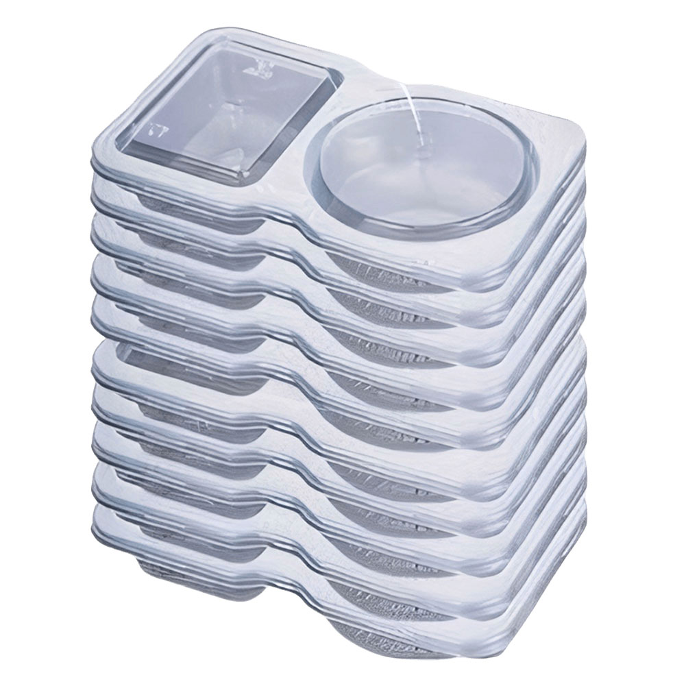 2 Compartment Transparent Dressing Containers Reusable Stackable ...