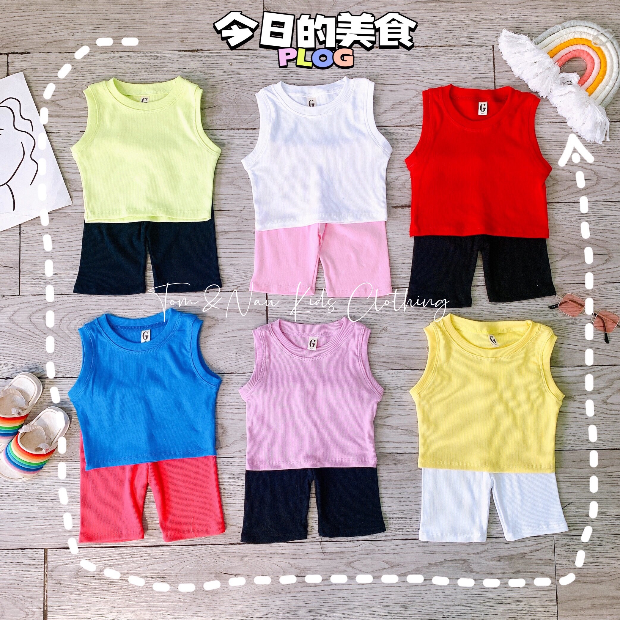 Set áo thun quần leggin bé gái siêu đáng yêu