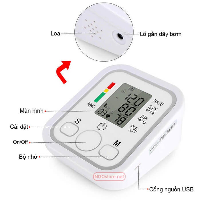 Máy Đo Huyết Áp - Máy đo huyết áp điện tử Arm Style cao cấp