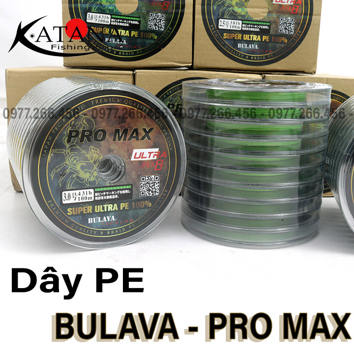Dây pe bulava pro max 100m - có liền 10 cuộn 1000m