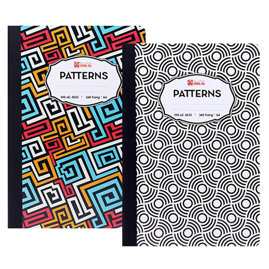 Sổ kẻ ngang Hồng Hà 360 trang Patterns 4533
