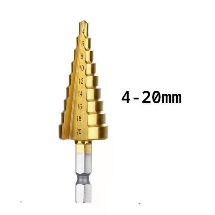 STEEL STEP CONE DRILL BIT HOLE CUTTER TITANIUM COATED 420mm535mm