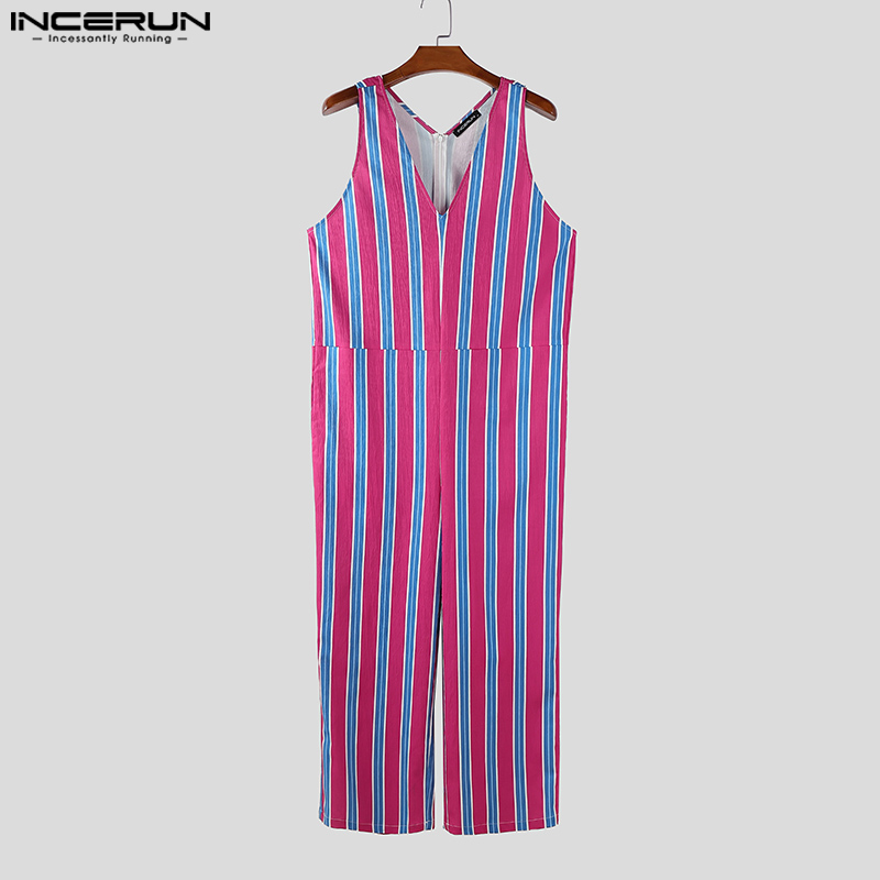 INCERUN%20Jumpsuits%20For%20Men%20Holiday%20Stripe%20V-Neck%20Sleeveless%20Baggy%20Leisure%20Western%20Style%20Overalls%20#0901%20-%20Image%205