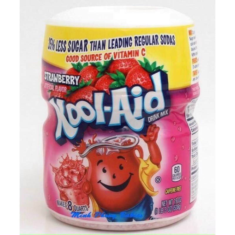 (8 Vị) Bột Pha Nước Trái Cây Kool Aid Mỹ 538g