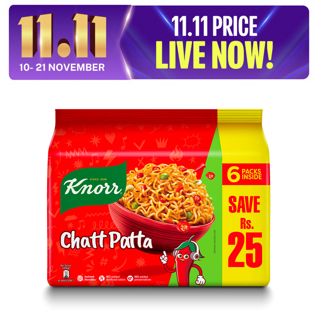 Knorr Noodles Chatpatta - 300G. 